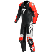 Dainese Mugello 3 D-AIR® kombinezon Kožno odijelo – Perforirani zračni jastučić za trkaće odijelo | Muški | Crna/Crvena 