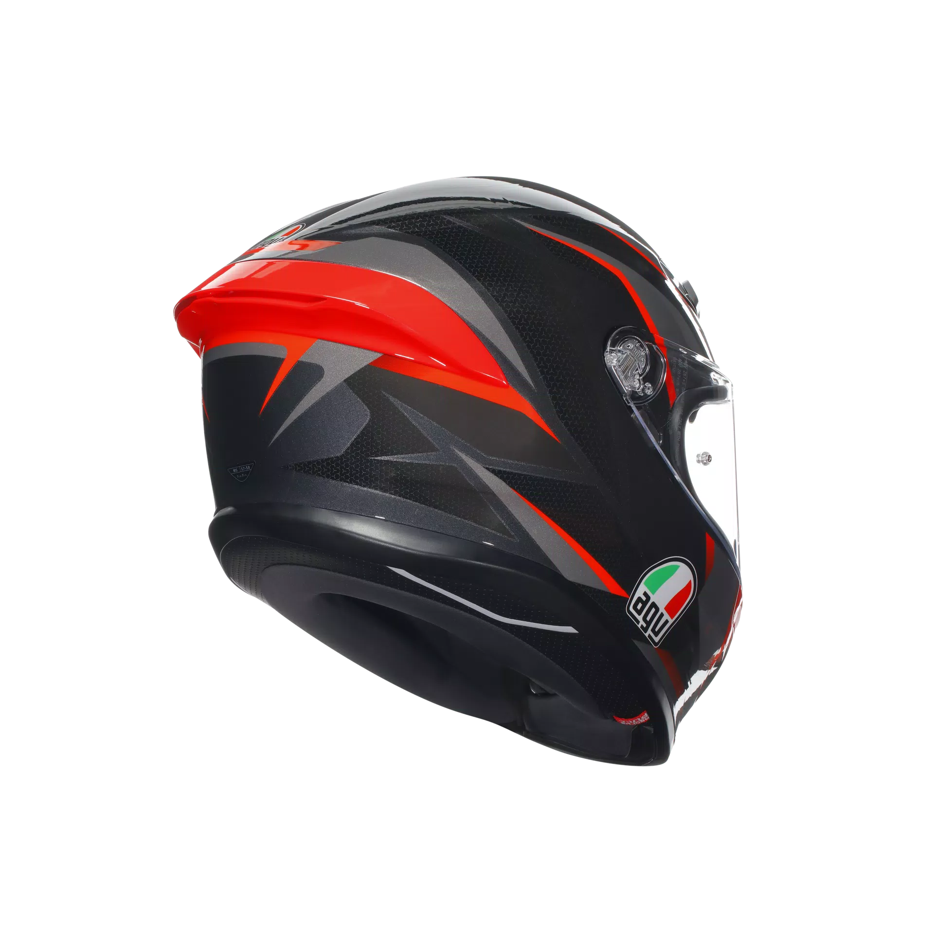 AGV K6 S kaciga Slashcut Crna/Siva/Crvena | 2118395001014 