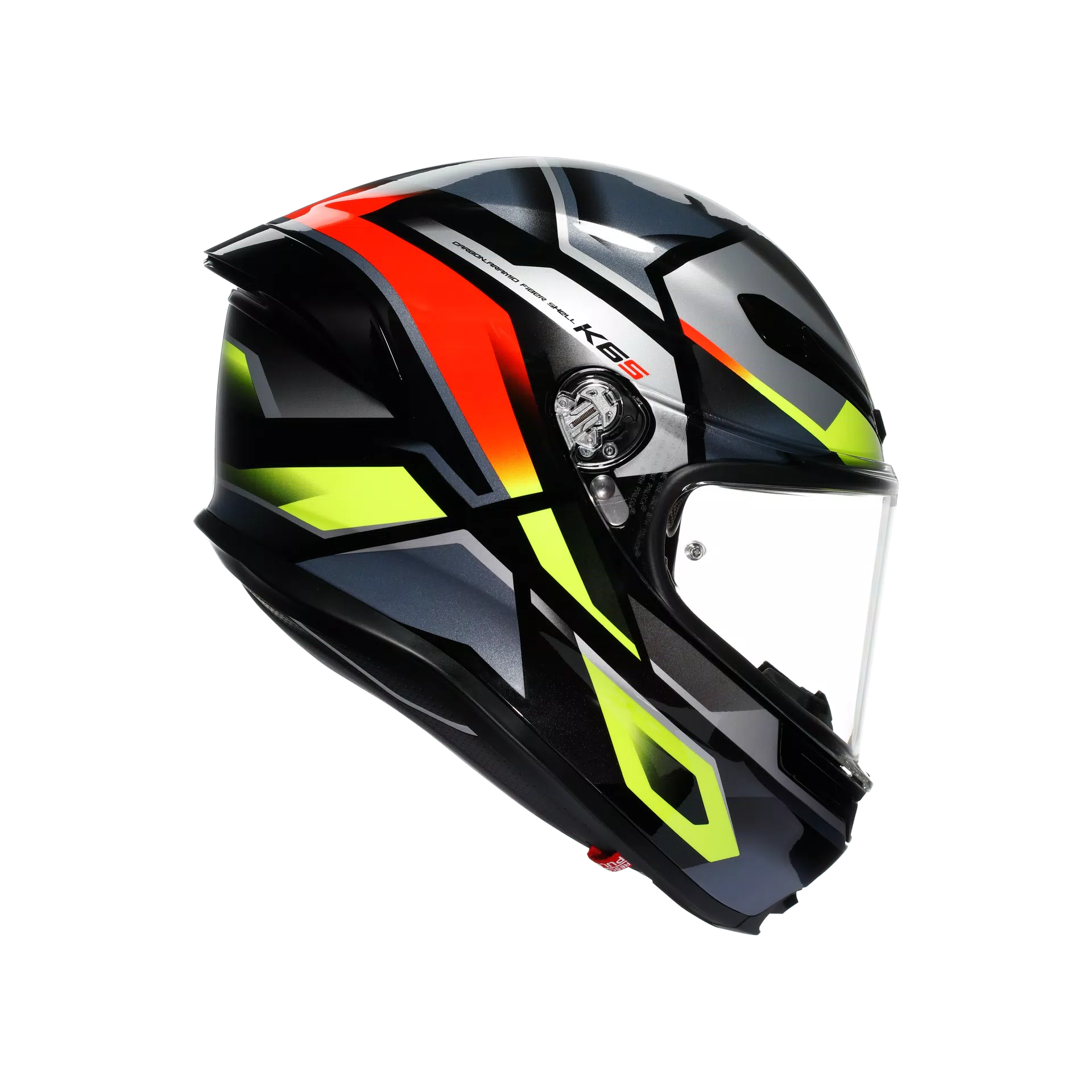 AGV K6 S kaciga Erazer Crna/Crvena/Žuta Fluo | 2118395001026 