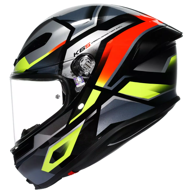 AGV K6 S kaciga Erazer Crna/Crvena/Žuta Fluo | 2118395001026 