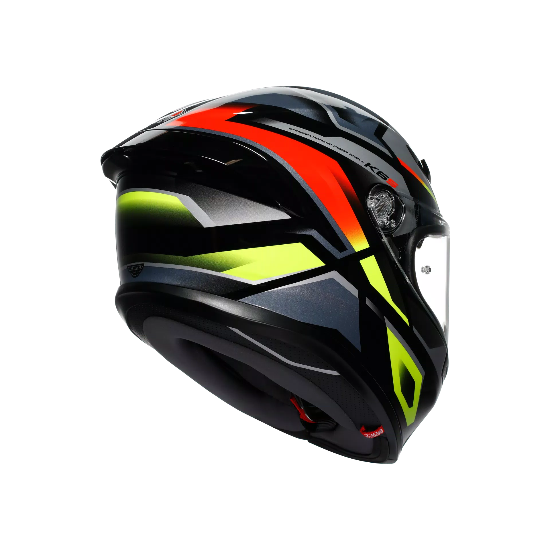 AGV K6 S kaciga Erazer Crna/Crvena/Žuta Fluo | 2118395001026 