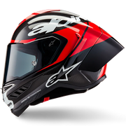Alpinestars Supertech R10 Element kaciga Carbon Sjajeća Crvena Bijela 8200324-1363 