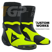Dainese Axial 2 Racing i ulične motociklističke čizme | Muškarci | Crna / Fluogelb | Custom Works 