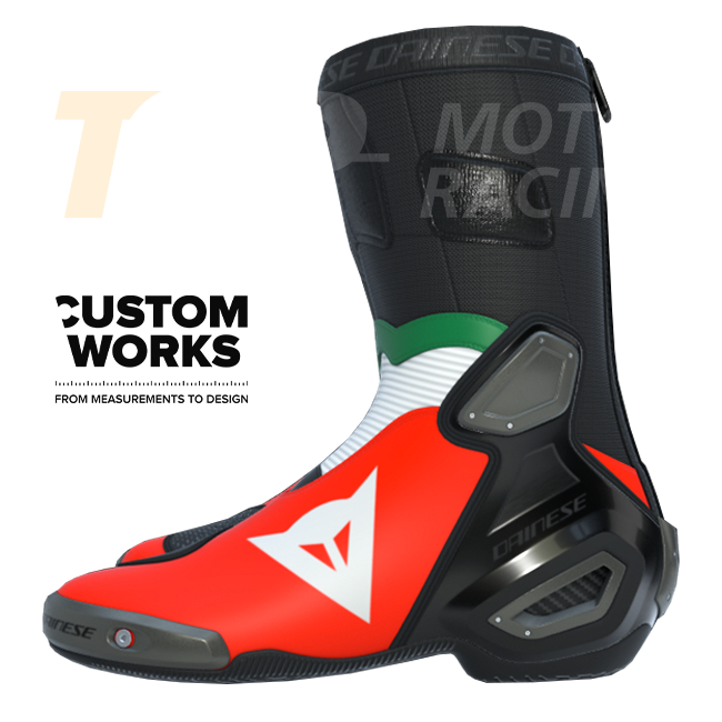 Dainese Axial 2 Racing i cestovne motociklističke čizme za muškarce | Italia Edition | Custom Works 