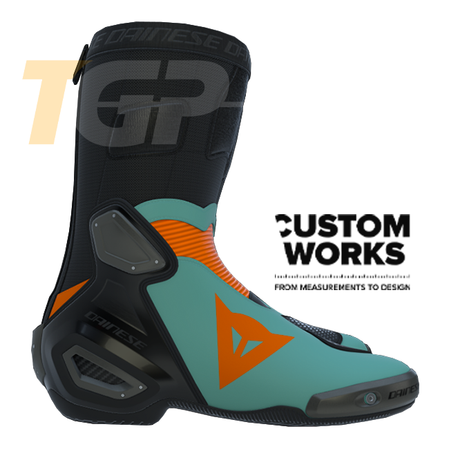 Dainese Axial 2 Racing i cestovne motociklističke čizme | Muškarci | Fluorot / Crno | Custom Works 