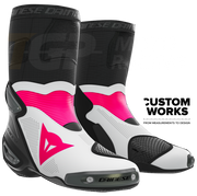 Dainese Axial 2 Air racing i cestovne motociklističke čizme | Muškarci | Fuxia / Bijela | Custom Works 