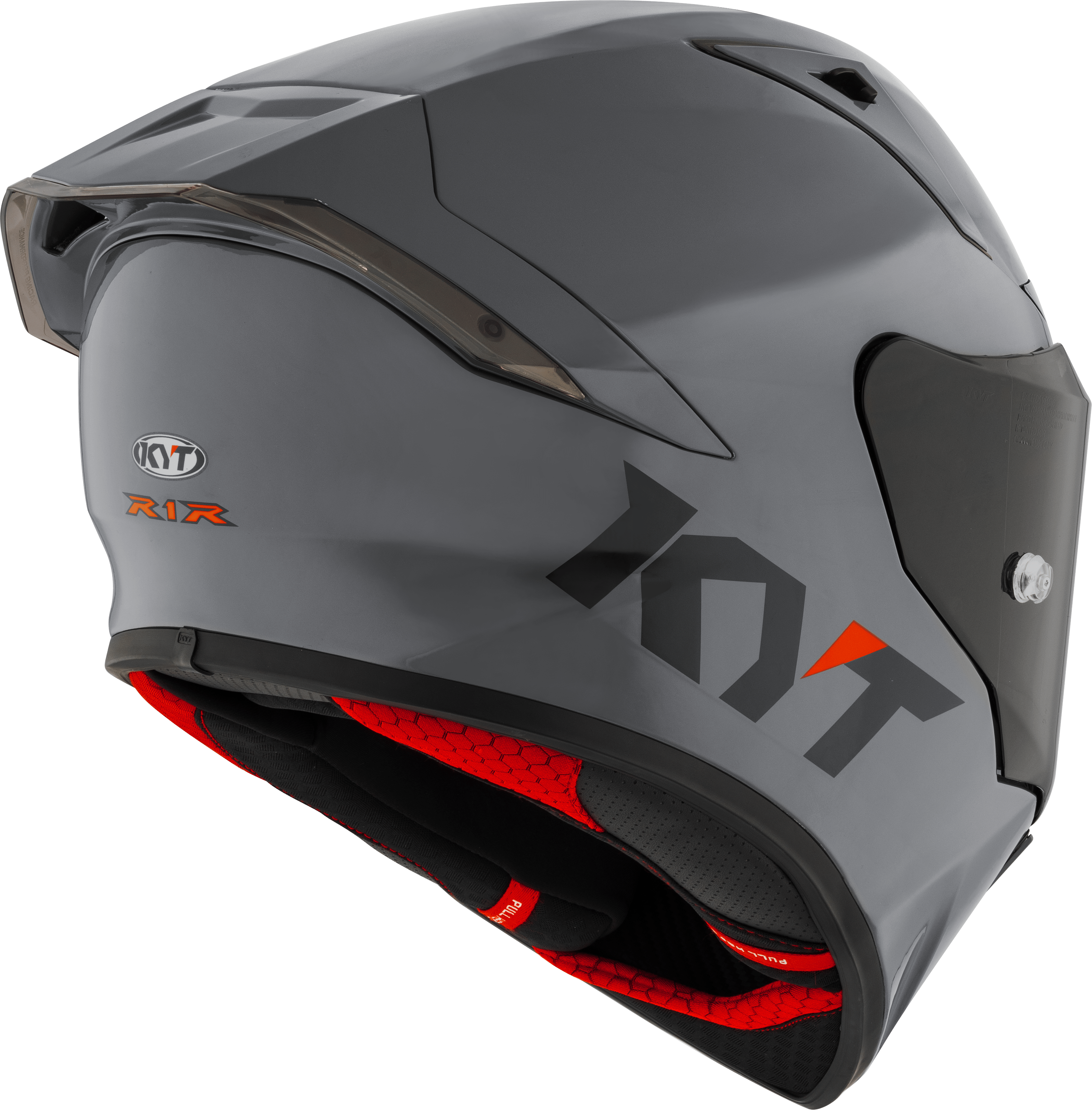 KYT R1R Racing kaciga Plain siva Y6R100W1 