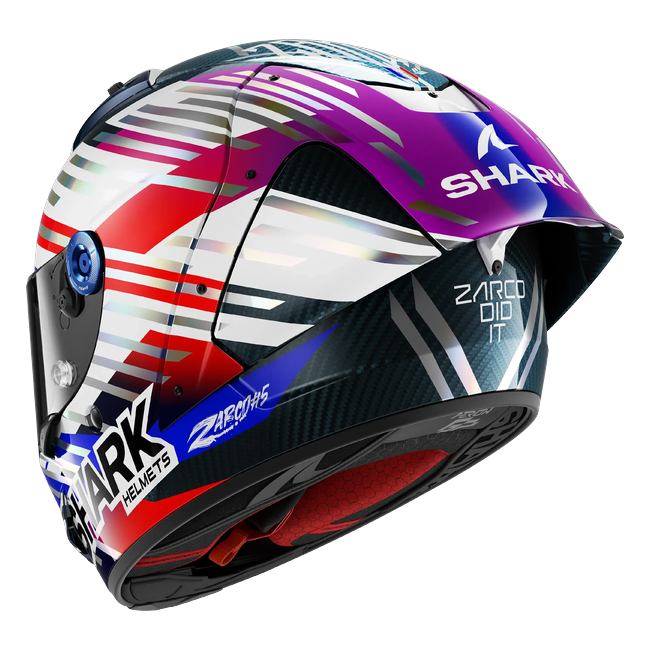 Shark Aeron GP FIM 2 Johann Zarco GP de France 2026 Replica DUR HE4105 — Dreiviertelansicht von hinten
