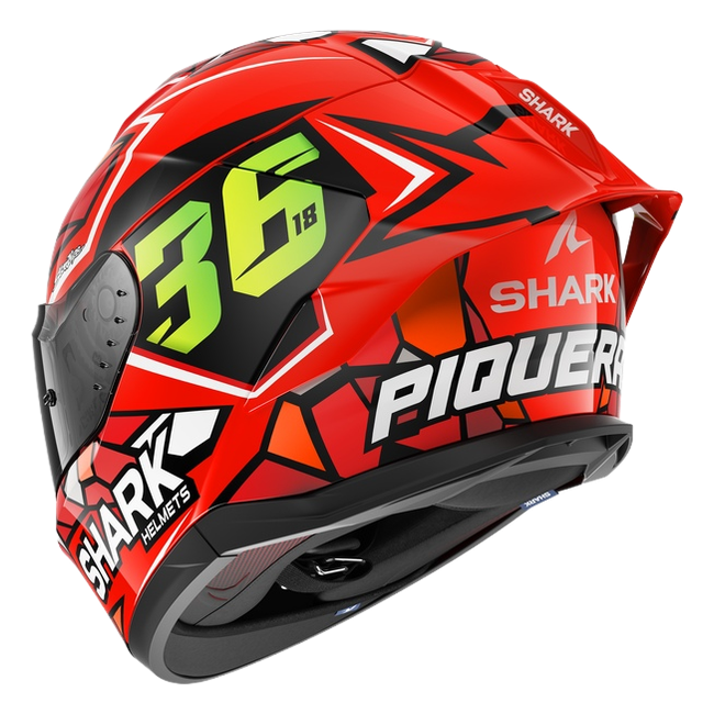Shark Skwal Cup Helm Ángel Piqueras 2026 Replica RGK HE6542 — Dreiviertelansicht von hinten