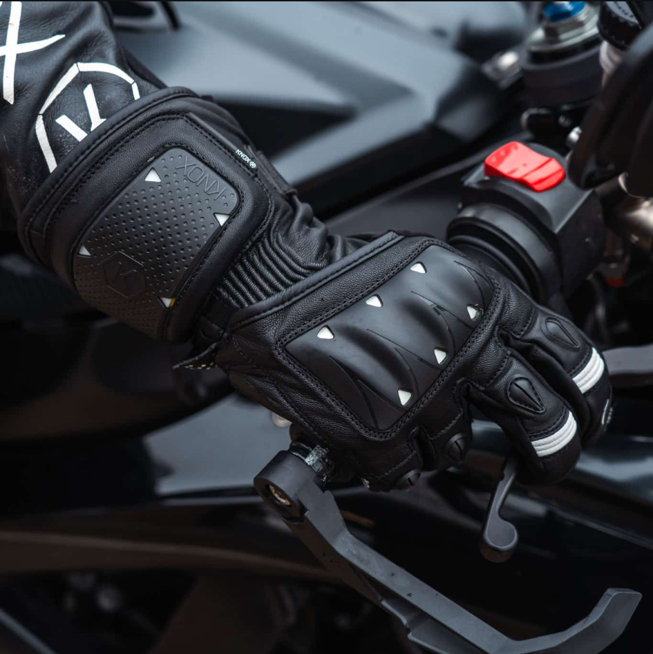 Knox Oulton MK2 Sport Lederhandschuhe | Herren | Schwarz/Weiß | 1011352160050