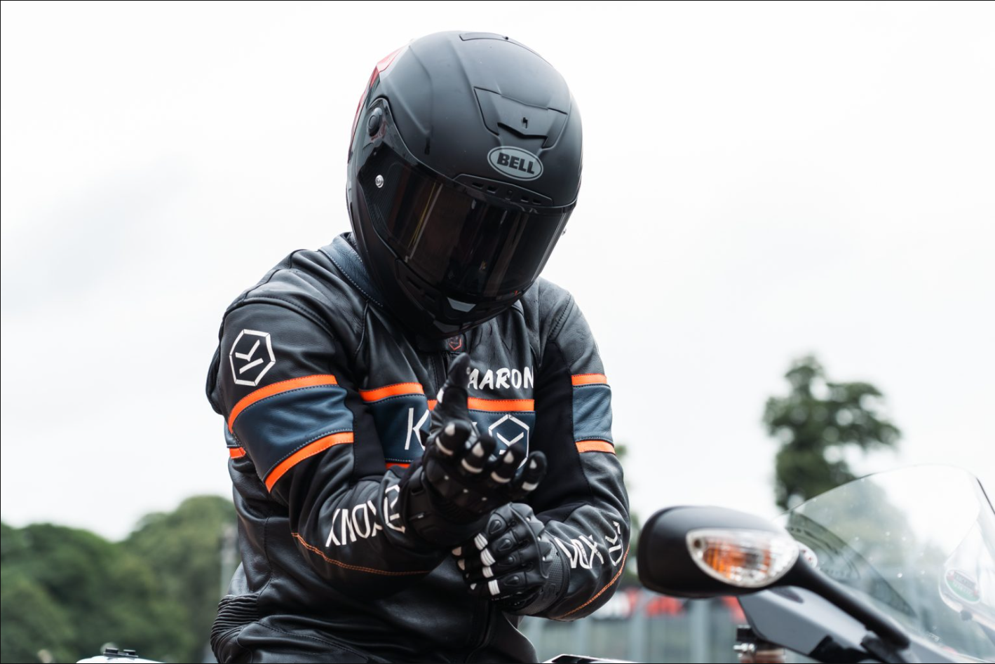 Knox Oulton MK2 Sport Lederhandschuhe | Herren | Schwarz/Weiß | 1011352160050