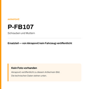 Akrapovic Schrauben und Muttern P-FB107 — Platzhalter, kein Herstellerfoto verfügbar