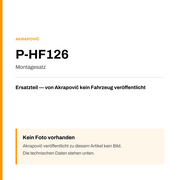 Akrapovic Montagesatz P-HF126 — Platzhalter, kein Herstellerfoto verfügbar