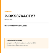Akrapovic Hülsen-Kit Honda CBR 600 RR (18-26) P-RKS376ACT27 — Platzhalter, kein Herstellerfoto verfügbar