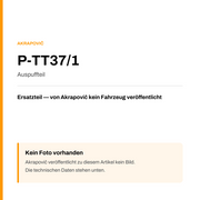 Akrapovic Auspuffteil P-TT37/1 — Platzhalter, kein Herstellerfoto verfügbar