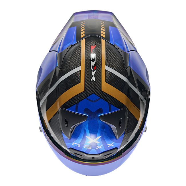 Nexx X.R3R kaciga Swirl Carbon Tamnoplava Zlatna 01XR323489126 