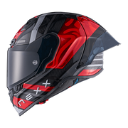 Nexx X.R3R kaciga Swirl Carbon Crvena Srebrna 01XR323489023 