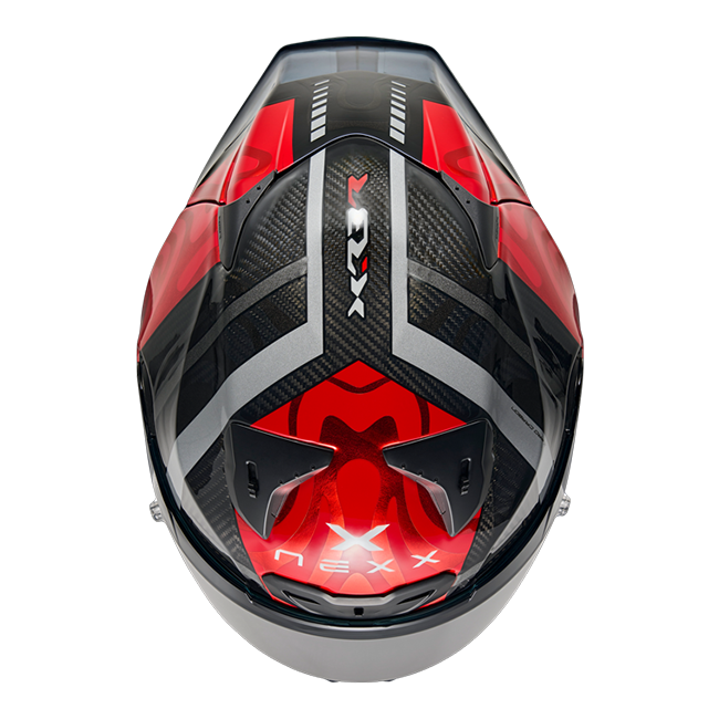 Nexx X.R3R kaciga Swirl Carbon Crvena Srebrna 01XR323489023 