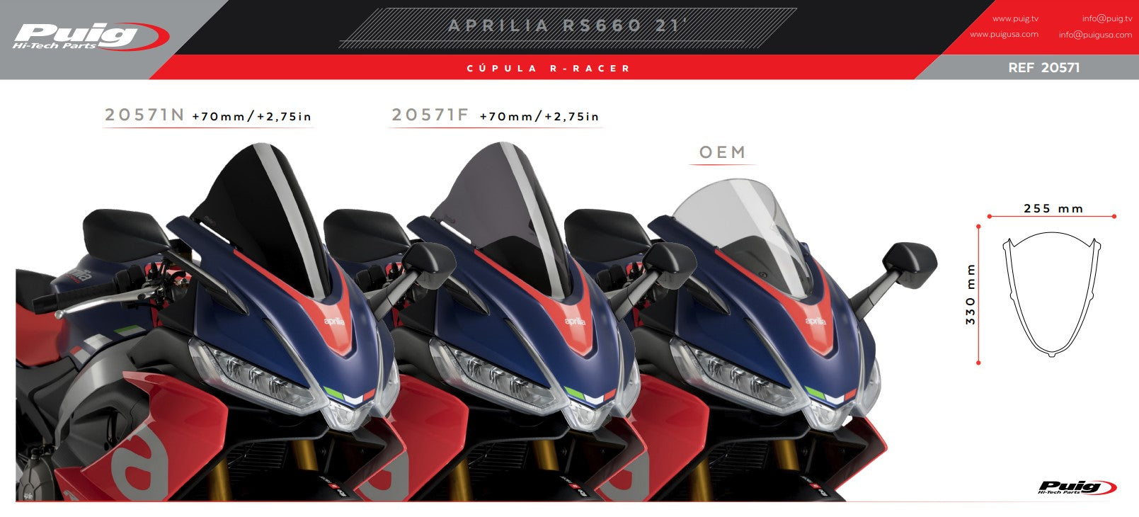 Puig R-Racer vjetrobran Aprilia RS 660 (20-26) 20571 