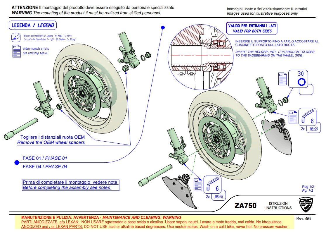 Karbon hlađenje kočionih čeljusti GP Air Ducts Evo Ducati Panigale V4 (25-26) ZA750Y 