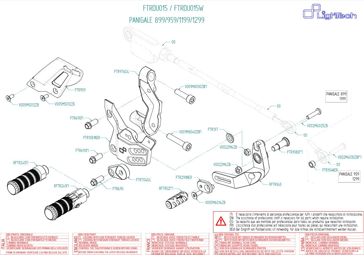 Sustav ispuha LighTech Ducati Panigale 959 (16-19) FTRDU015/W 