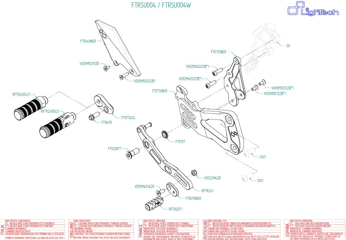Sustav za upravljanje LighTech Suzuki GSX-R 1000 (17-23) FTRSU004/W 