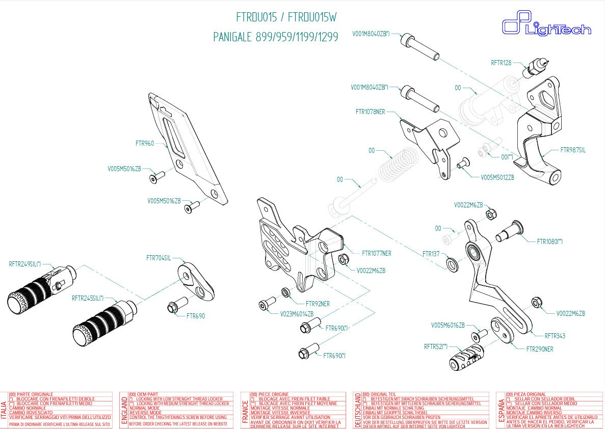 Sustav ispuha LighTech Ducati Panigale 959 (16-19) FTRDU015/W 