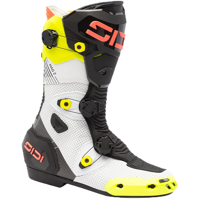 Sidi MAG 2 Air motociklističke čizme Fluo Žuta / Koraljna Crvena - 390 