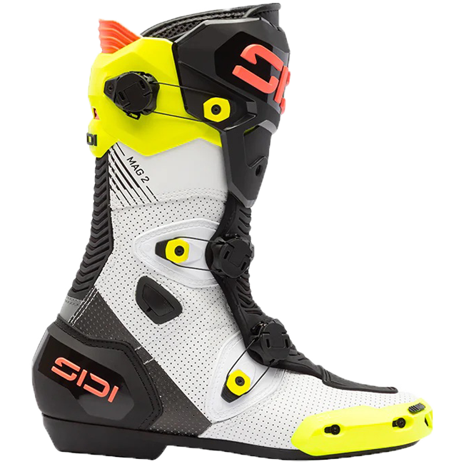 Sidi MAG 2 Air motociklističke čizme Fluo Žuta / Koraljna Crvena - 390 