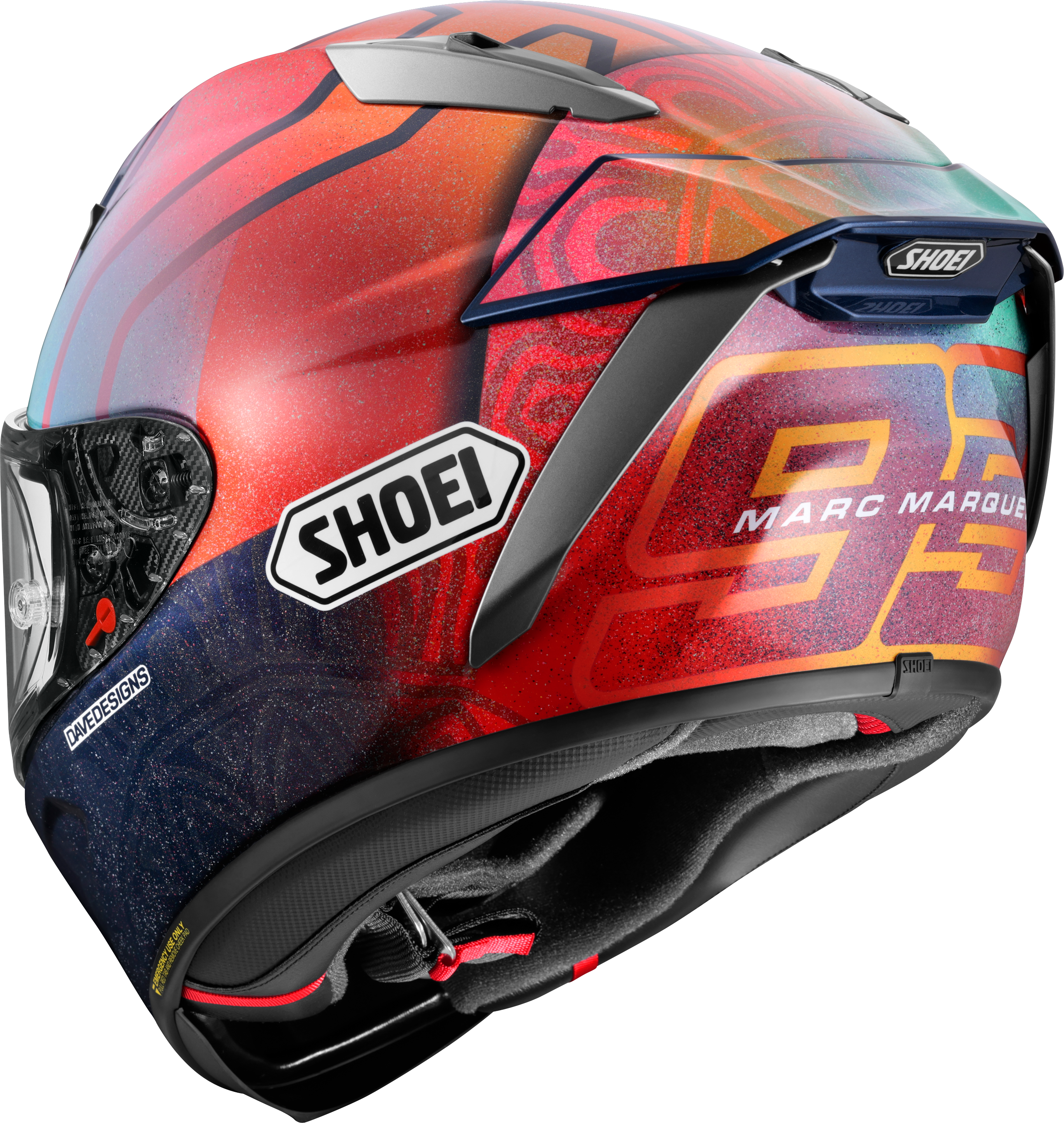 Shoei X-SPR PRO kaciga Márquez Holi TC-1 Limited Edition - Marc Márquez Indija 2023 replika 