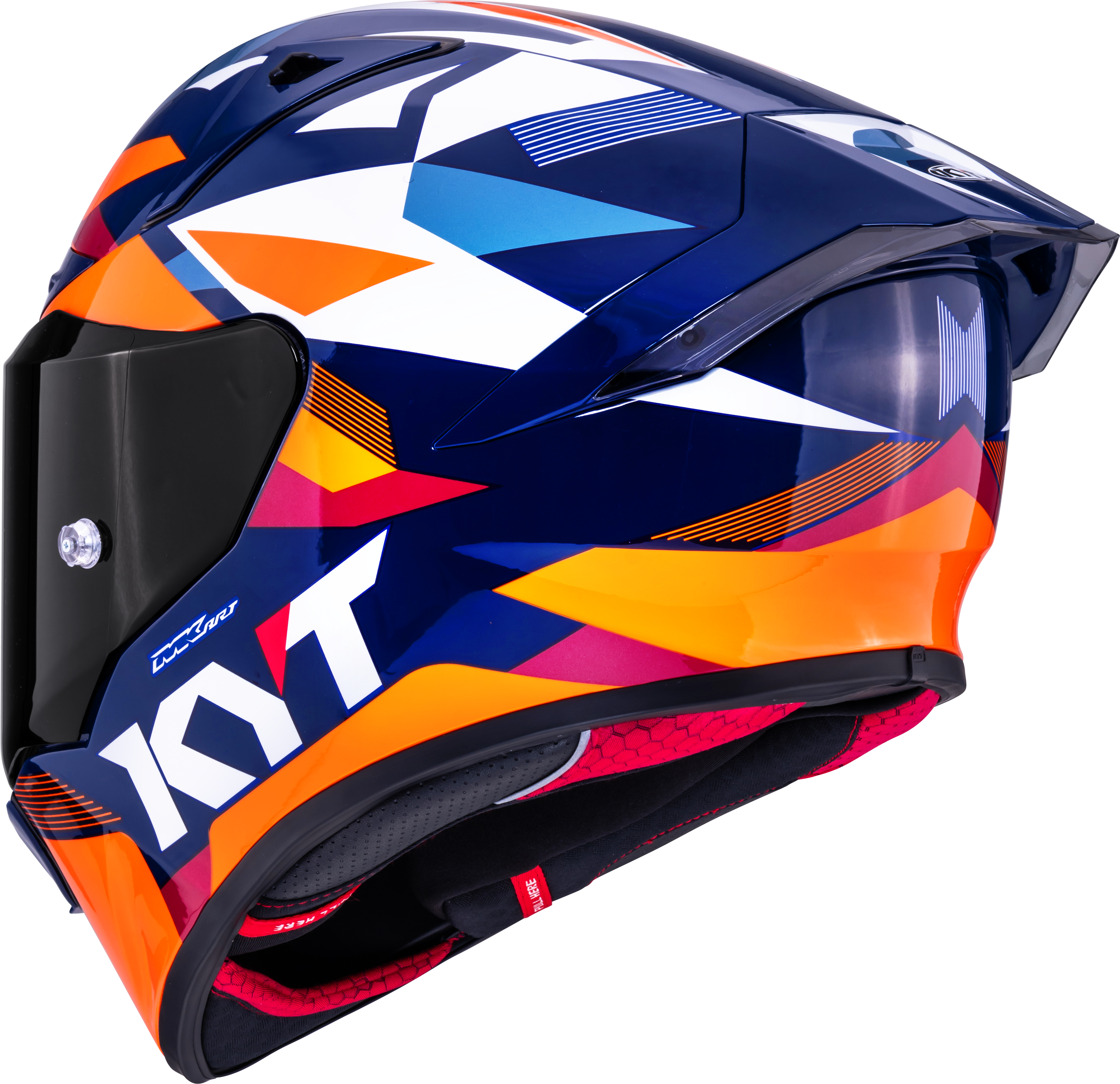 KYT R1R Racing kaciga Carbon Diamond plava / narančasta Y6R10006 