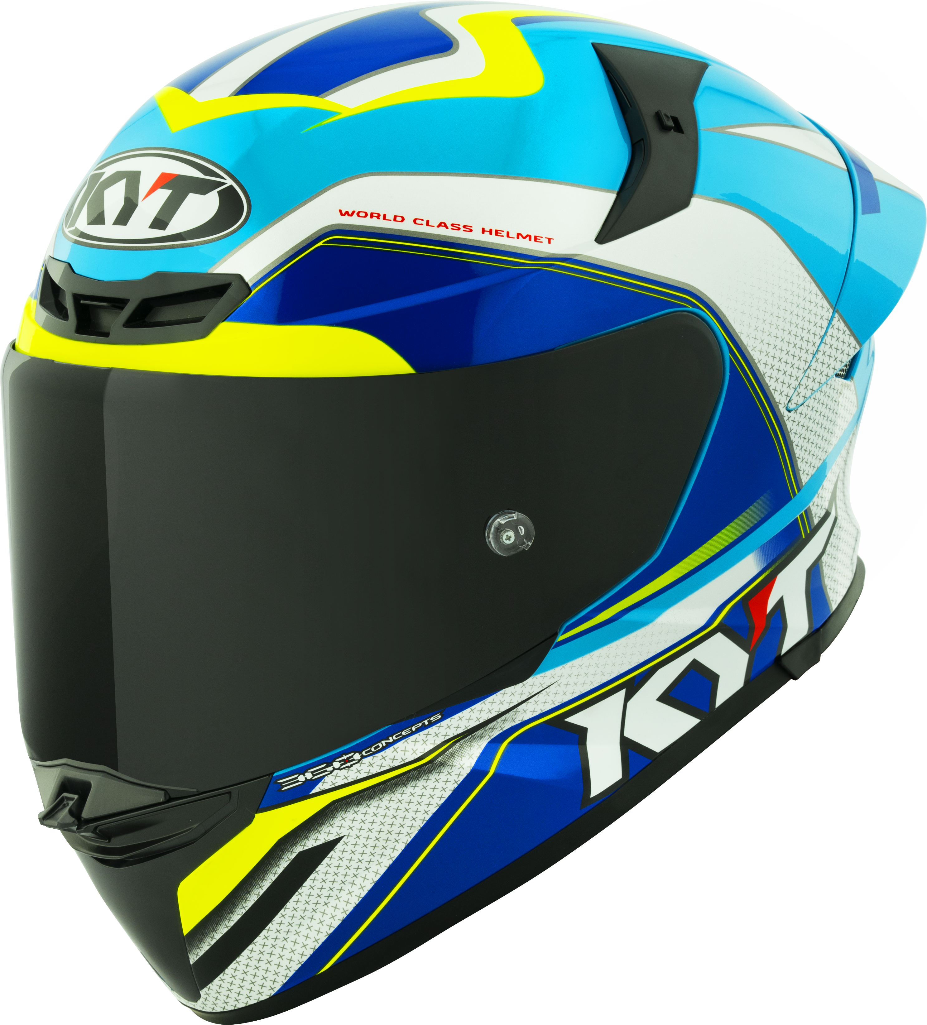KYT TT-Revo kaciga Grand Prix bijela svijetloplava Y6TR0004 