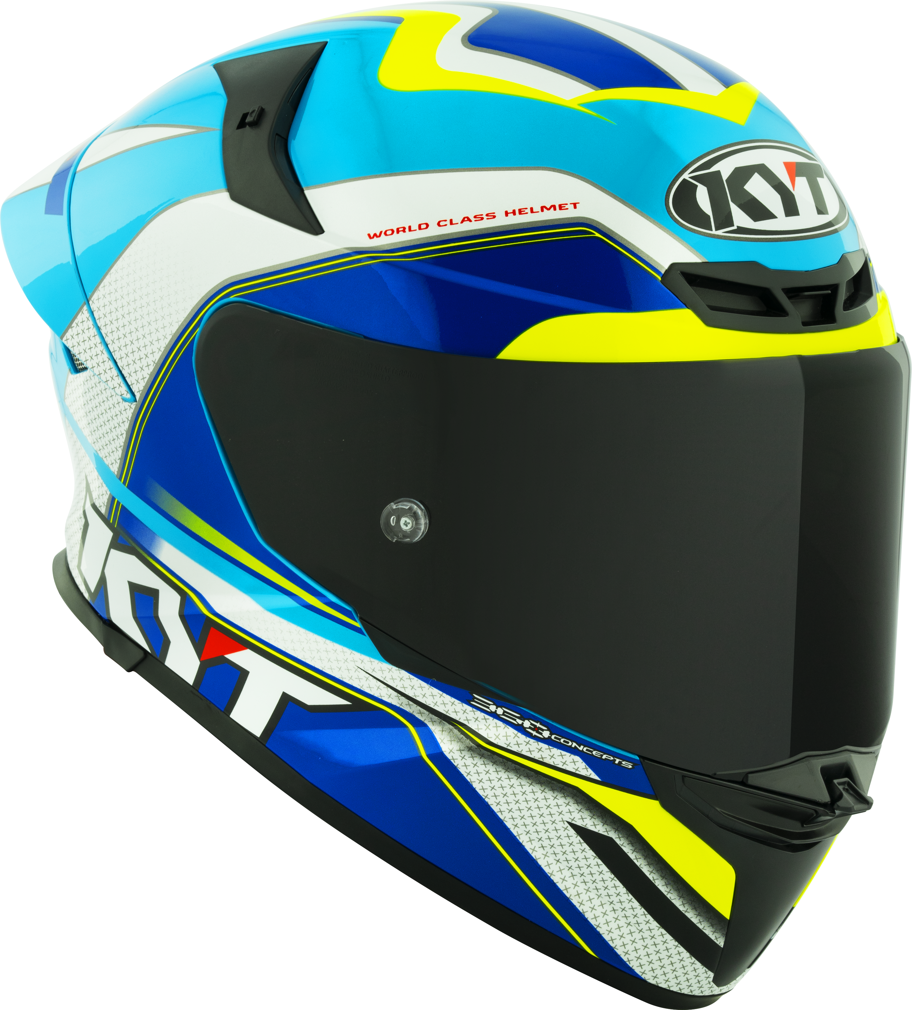 KYT TT-Revo kaciga Grand Prix bijela svijetloplava Y6TR0004 