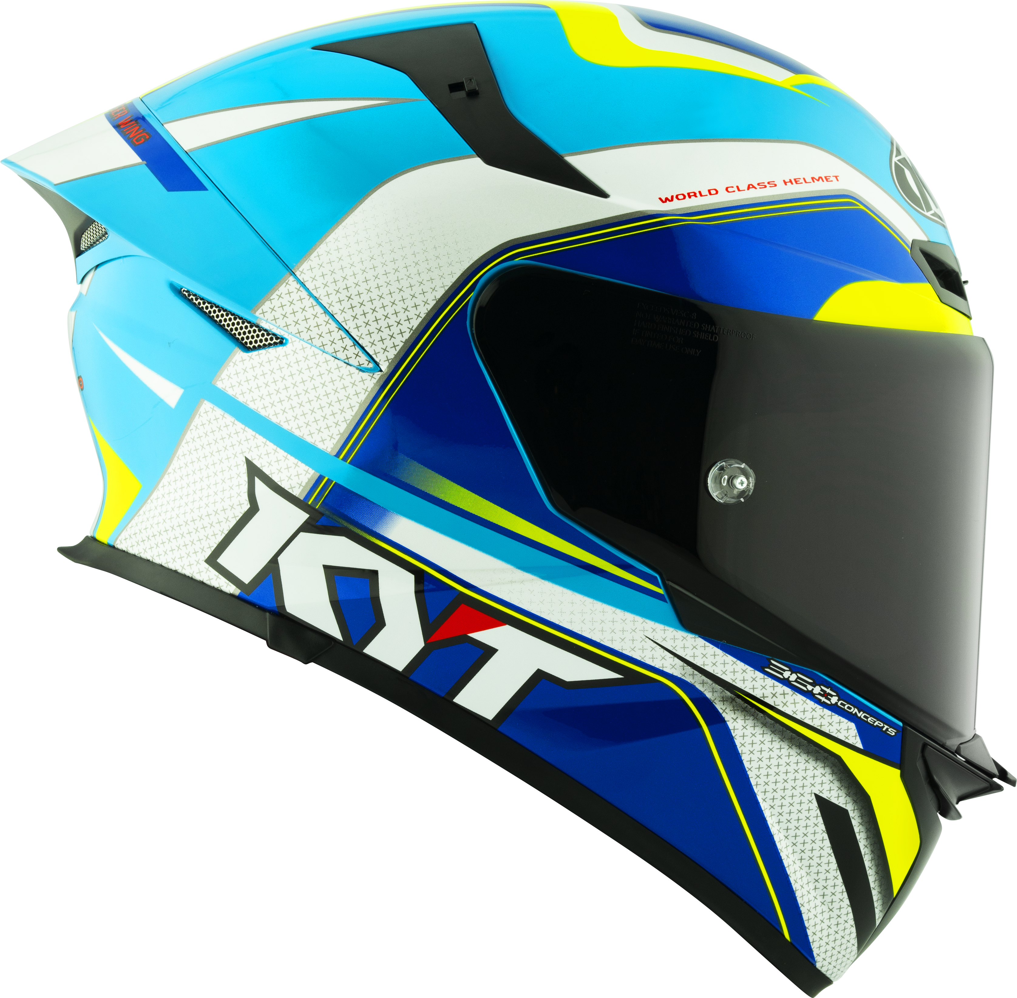 KYT TT-Revo kaciga Grand Prix bijela svijetloplava Y6TR0004 