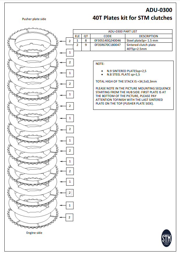 STM EVO GP suha spojka Ducati Panigale 1199/1299 KTT-0500 