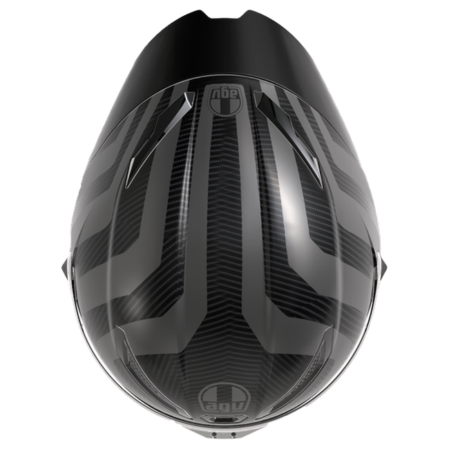 AGV Pista GP RR S Intrepido Matt Carbon/Schwarz/Silber Integral-Rennhelm, Draufsicht