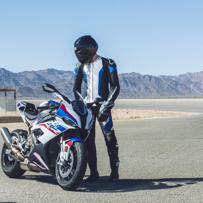 Spidi Laser Pro jednodijelni kombinezon Kožno odijelo – Perforirani trkaći kombinezon | Muški | Crna/Plava | Y154022 