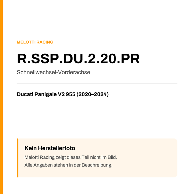 Schnellwechsel-Vorderachse Melotti Racing Ducati Panigale V2 955 (20-24) R.SSP.DU.2.20.PR – Bild 1