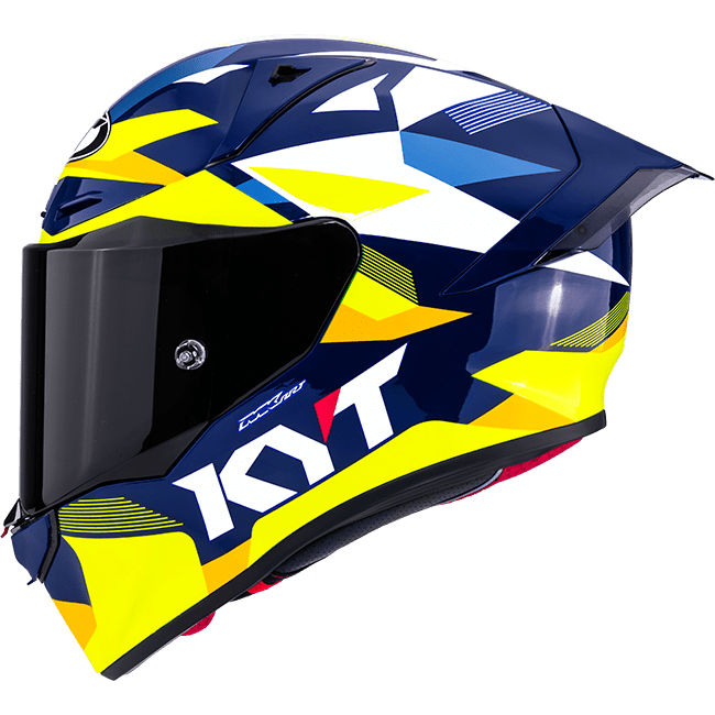 KYT R1R Racing kaciga Carbon Diamond Plava / Žuta Y6R10005 