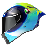 AGV Pista GP RR S Soleluna 2021 Valentino Rossi Replica Integral-Rennhelm, Dreiviertelansicht von vorn