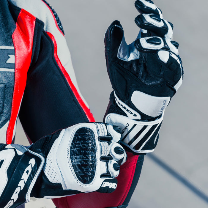 Spidi Carbo 7 Sport motociklističke kožne rukavice | Muške | Crna | A210026 