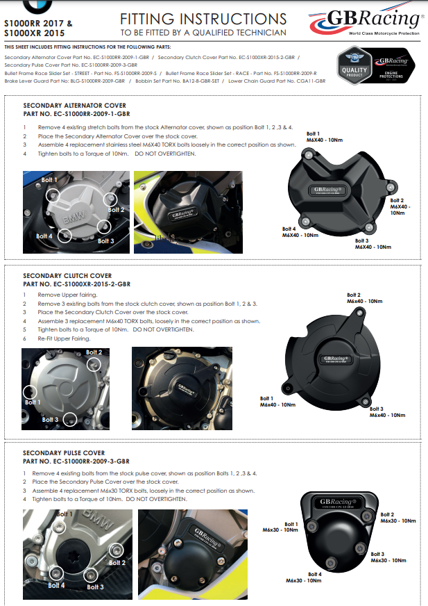 Zaštita spojke GBRacing za BMW S1000RR K46 (17-18) 