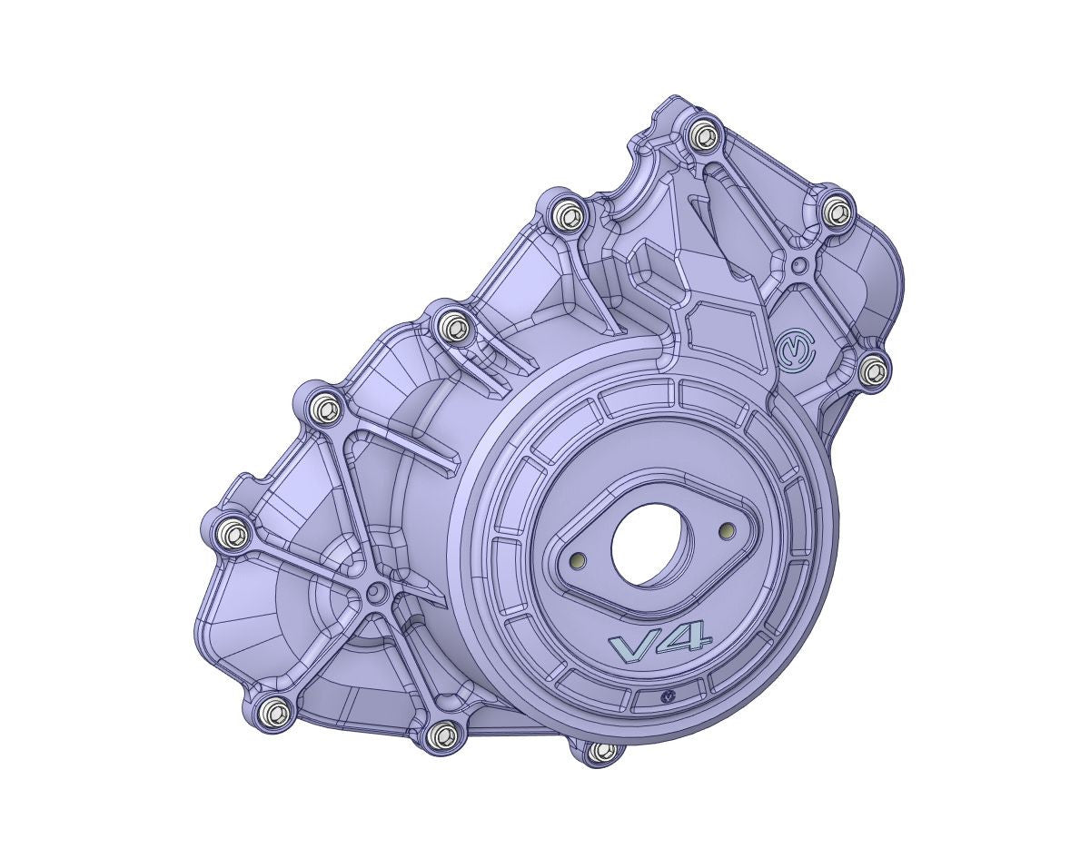 Aluminijski motorni kućište lijevo s titanskim vijcima Motocorse Ducati Panigale V4/S/R (18-24) 