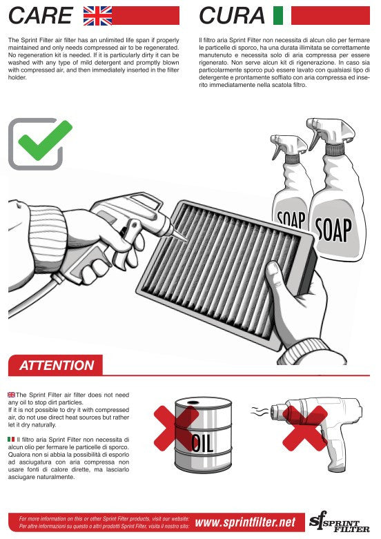 Sprint Filter R127S-WP-SBK zračni filter Ducati Panigale V2 955 (20-24) 